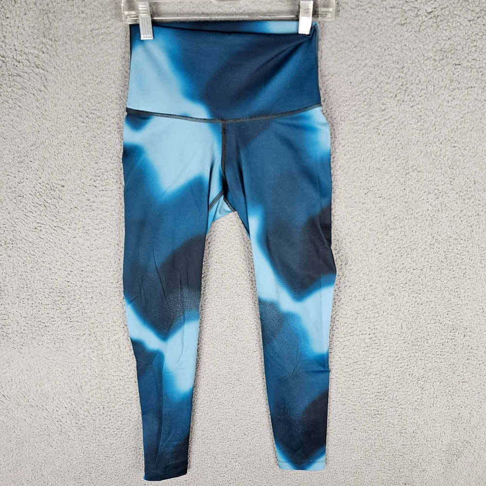 Nike Leggings Women Small Marina Blue Yoga Gradient-Dye High Rise 7/8 DM7015-404